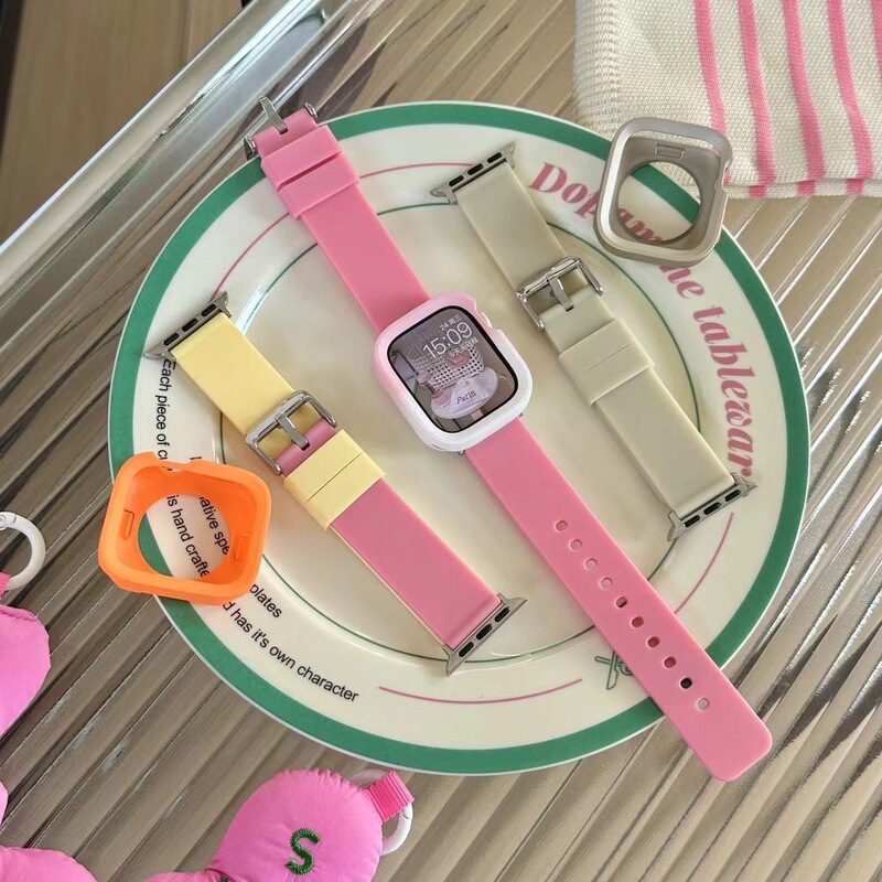 iwatch9 Simple Silicone Strap for Apple Watch applewatch876543se Sports Summer iwatch9 Simple Silicone Strap for Apple Watch applewatch876543se Sports Summer