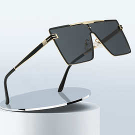 新款男女无框太阳眼镜时尚潮流休闲墨镜欧美街拍大框绿色眼镜防晒