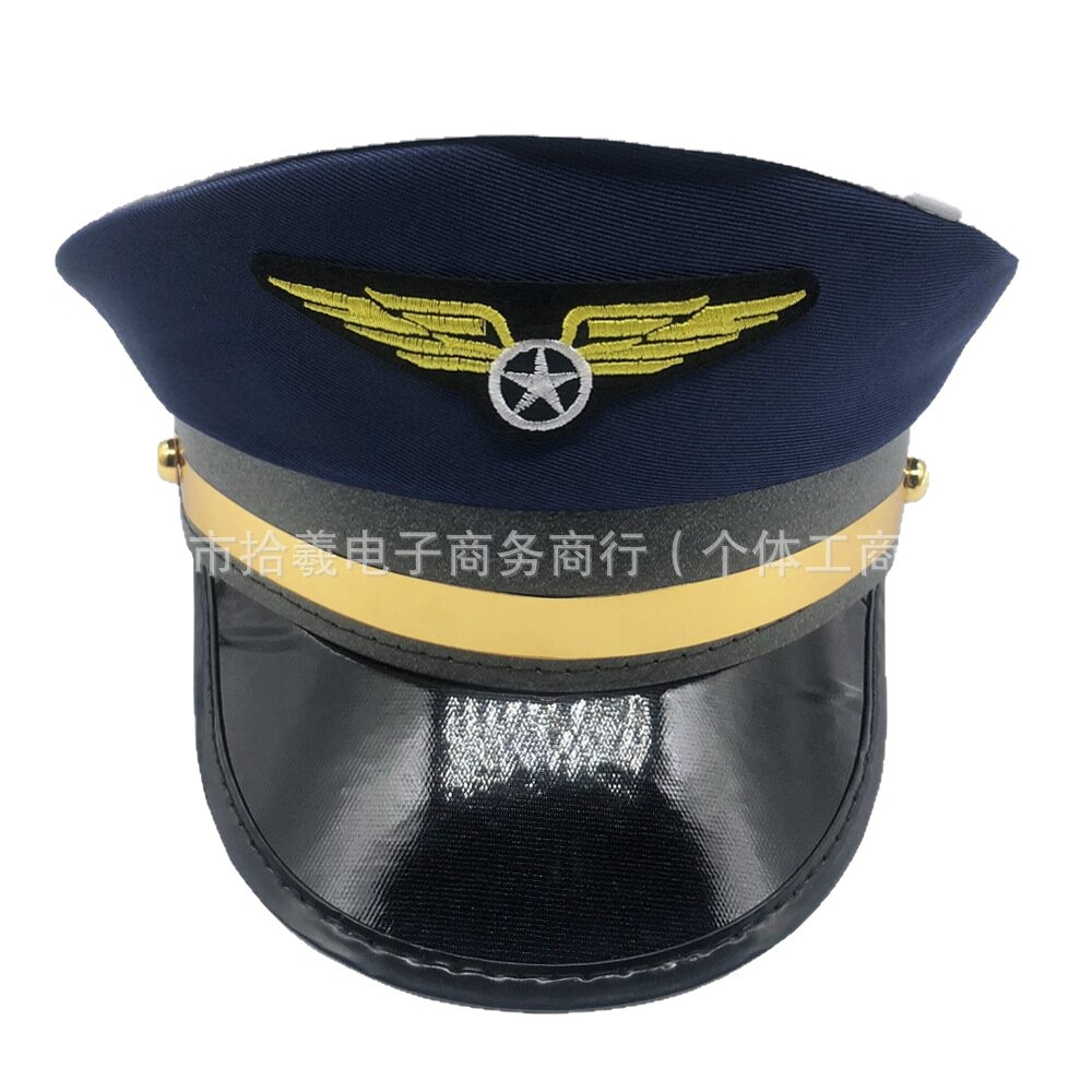 Gorro de Capitán de Piloto de Poliéster para Halloween y Disfraces image 6