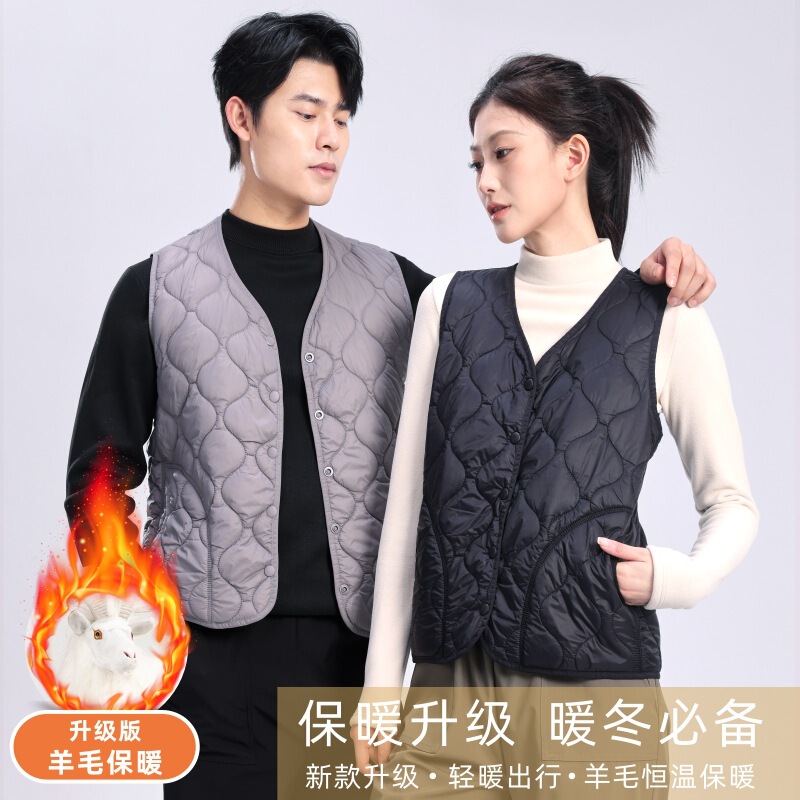 New Style Wool Inner Layer Vest for Men and Women, Suitable for Outdoor Warm Sports 62115
