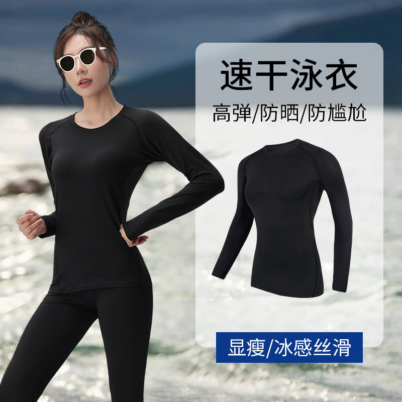 Trajes de baño de mujer 2025 nuevos trajes de baño protectores solares, trajes de medusa, pantalones de buceo conservadores divididos