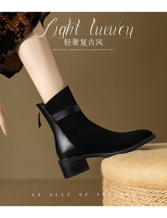 E2637 1020K BOOT CỔ THẤP NỮ CHETDRC BIG SIZE NGOẠI CỠ GÓT VUÔNG MÙA XUÂN THU ĐÔNG GIÀY DÉP NỮ G03 SẢN PHẨM MỚI