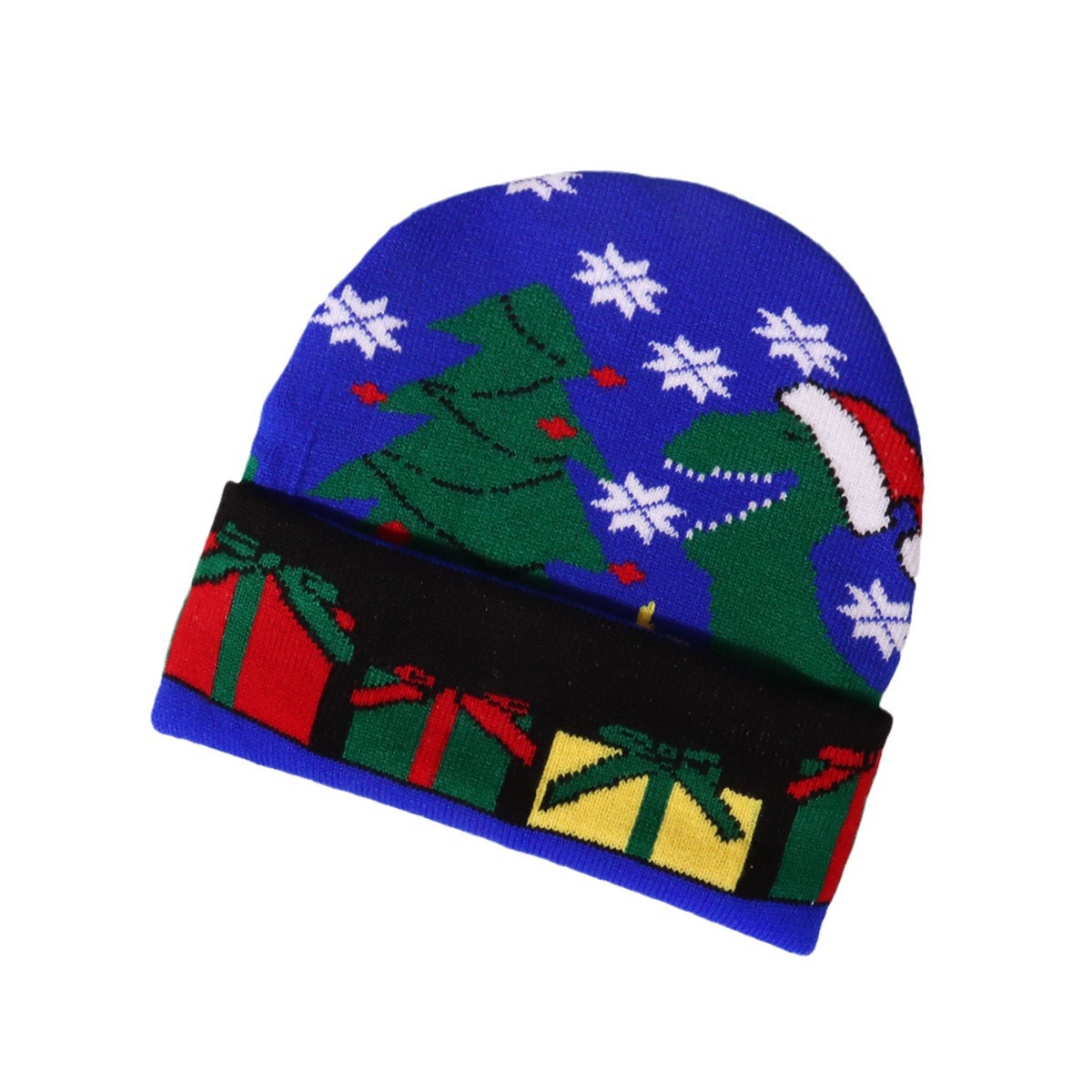 Unisex Christmas series jacquard knitted hat simple men and women alike_voghion.com