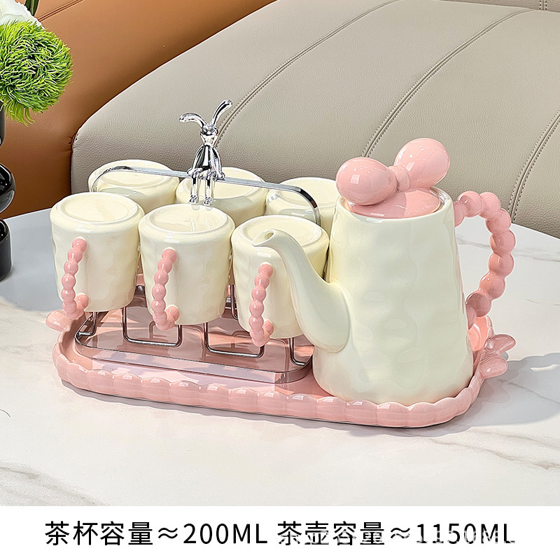 客厅茶几高档陶瓷杯架茶具喝水杯子家用待客水具套装乔迁新居送人|undefined