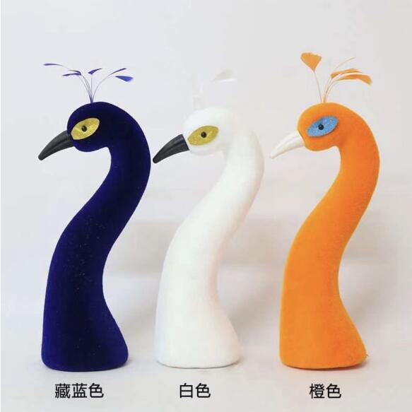 仿真孔雀头模型开业花篮插花装饰品婚车配饰孔雀嘴鸟嘴材料配件