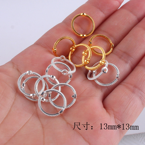 DIY jewelry accessory alloy electroplating multi-specification round ring gear bead ring bead straight hole string bead round ring