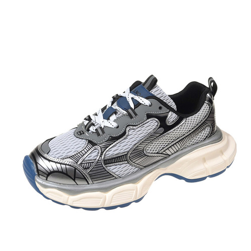Luji couple Paris dad shoes for women 2024 new ins trendy thick-soled niche casual sports running shoes for men