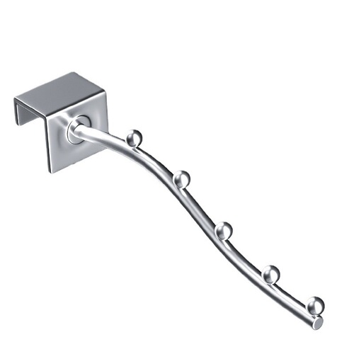 Square tube hook with beads bedside dormitory clothes hanging artifact clothing store shopping mall supermarket metal activity clothes hook