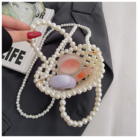 Borsa a tracolla con perle mini borsa a mano da donna_voghion.com