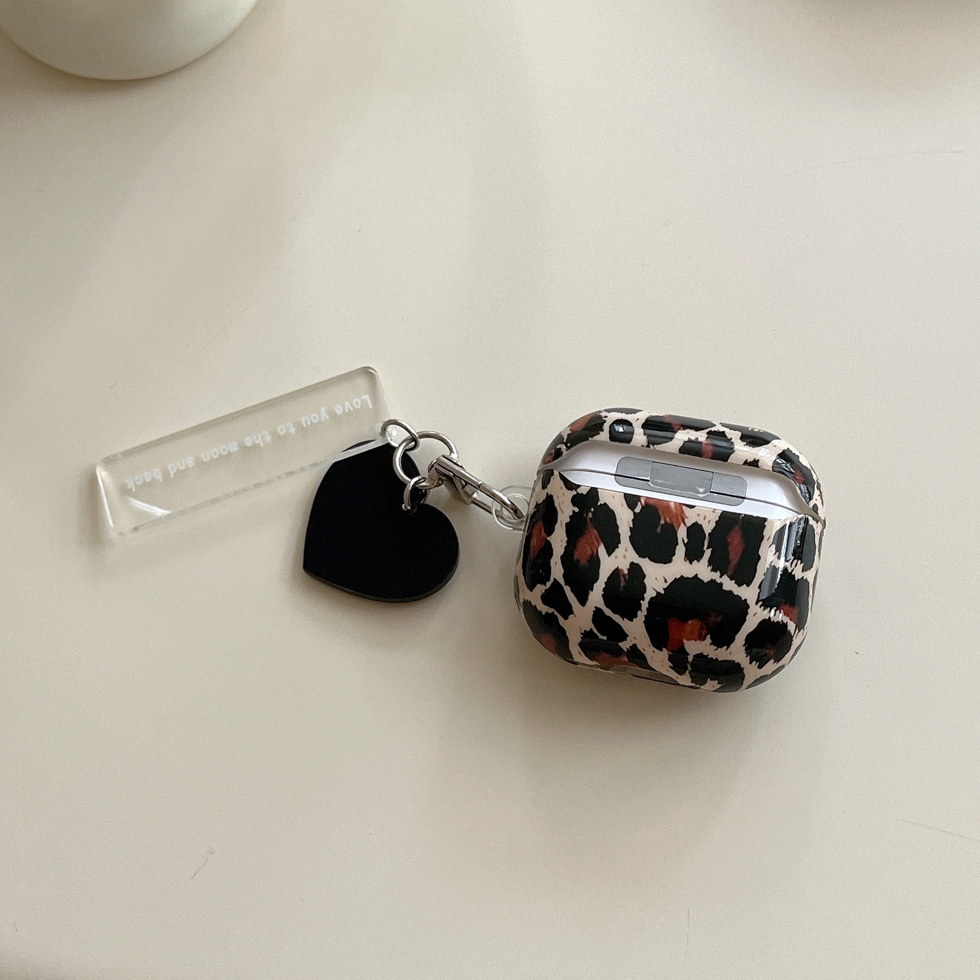 Coreano Otoño Invierno Black Brown Panther Cover AirPods4 Apple 1 / 2 generación inalámbrica Bluetooth auriculares