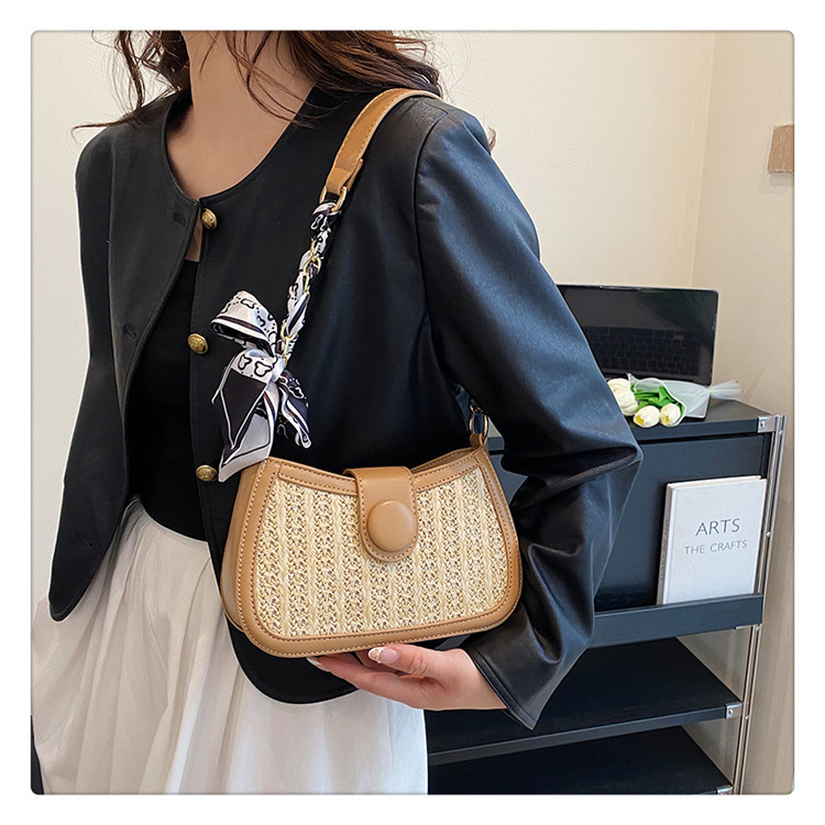 [Stile fresco] Borsa sottobraccio in stile Xiaoxiang, texture di fascia alta, stile di nicchia, borsa in stile squisito con fiocco_voghion.com