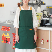 防水广告围裙定制餐饮专用logo印字咖啡奶茶店服务员超市工作服女
