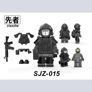 跨境三角洲积木人仔疾风蜂医红皮比特无题命令卢克回响碟积木人仔