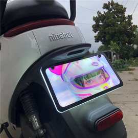 耀夜徒发光尾牌2.0九号发光灯牌小牛电摩改装发光装饰牌12V