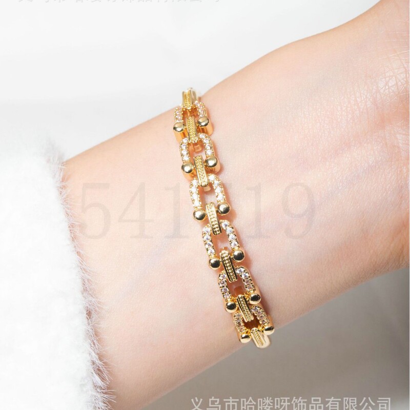 Real Gold Brushed Copper Bracelet, Copper Coin Hollow-Out Small Gold Diamond-Studded Bracelet, Women's Segmented Diamond-Encrusted Pattern Real Gold Brushed Copper Bracelet, Copper Coin Hollow-Out Small Gold Diamond-Studded Bracelet, Women's Segmented Diamond-Encrusted Pattern