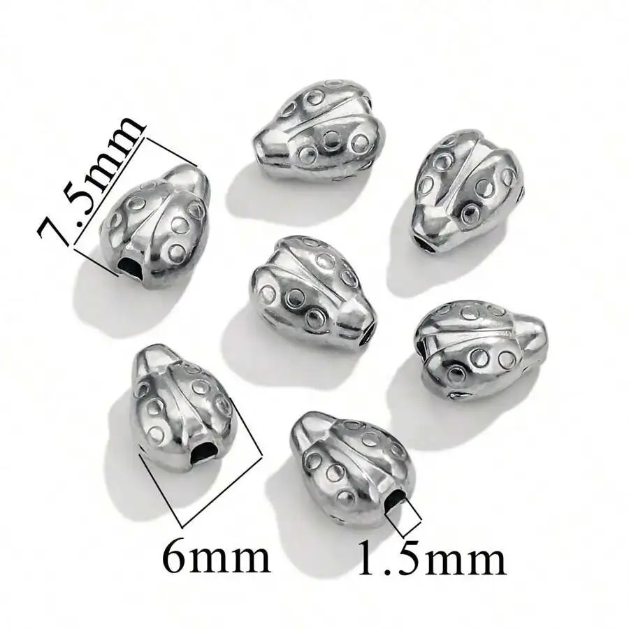 Fundición de acero inoxidable fundición a presión cuentas perforadas de agujeros grandes collar de bricolaje pulsera joyería de retención de color transfronterizo fábrica de cuentas al por mayor