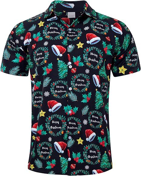 Divertido animal lindo 3D impresión digital hombre calle suelta salvaje manga corta solapa botón camisa hawaiana