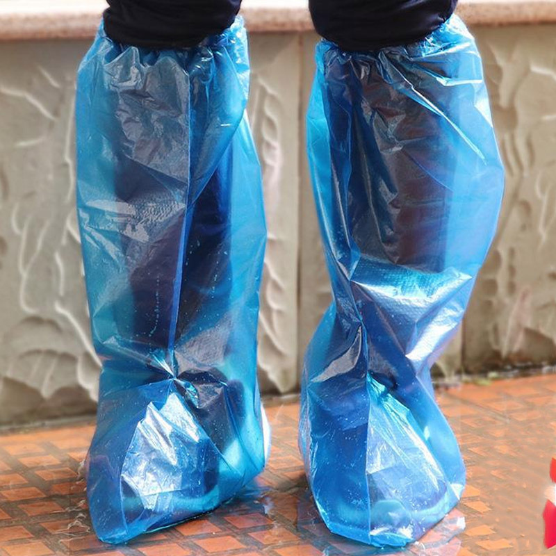 Cubierta de zapato desechable impermeable antideslizante cubierta de zapato de lluvia engrosada impermeable resistente al desgaste plástico transparente engrosado para lluvia exterior resistente al desgaste
