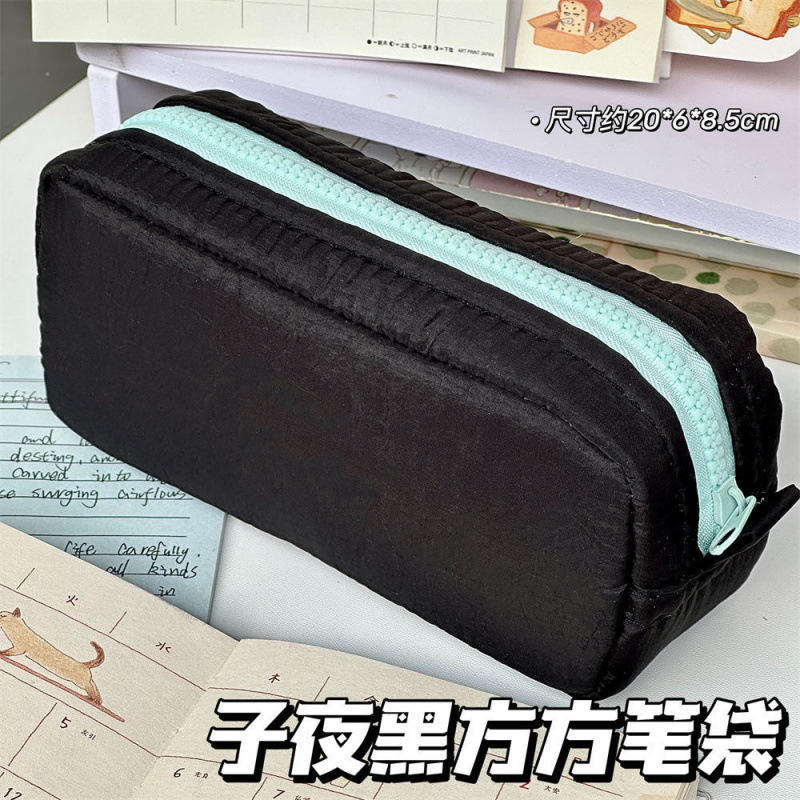 大容量色小方块笔袋合集ins小清新简约高颜值学生文具盒收纳袋|undefined