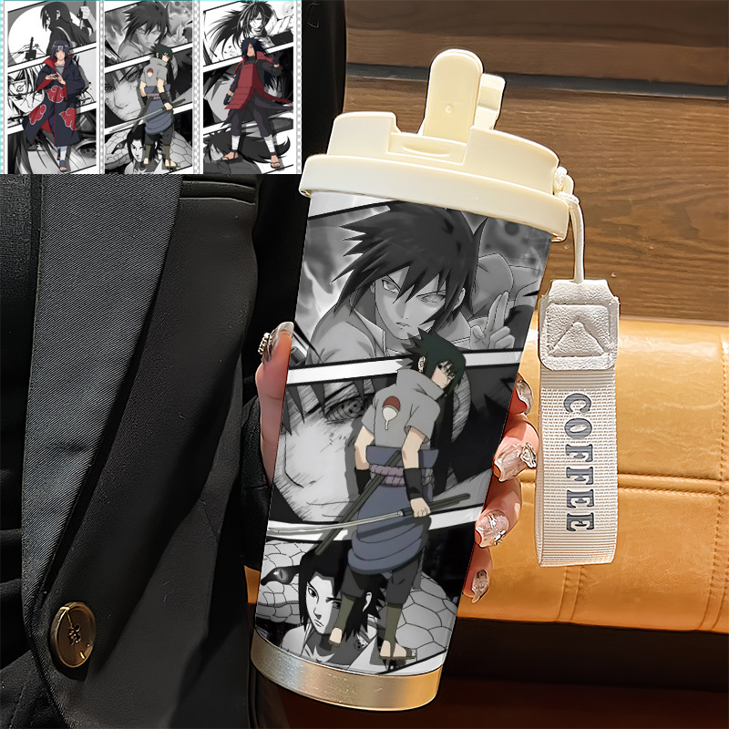 ナルト魔法瓶カップ漫画ナルトサスケ学生ウォーターカップ高価値ストロー 316 ステンレス鋼食品グレード|undefined