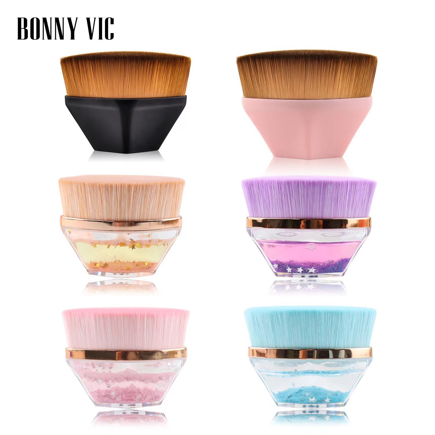 BV Bonnie arenas movedizas 55 cepillo de fundación no come polvo sin rastro corrector Red Magic Brush 4 cepillo de dientes herramienta de belleza