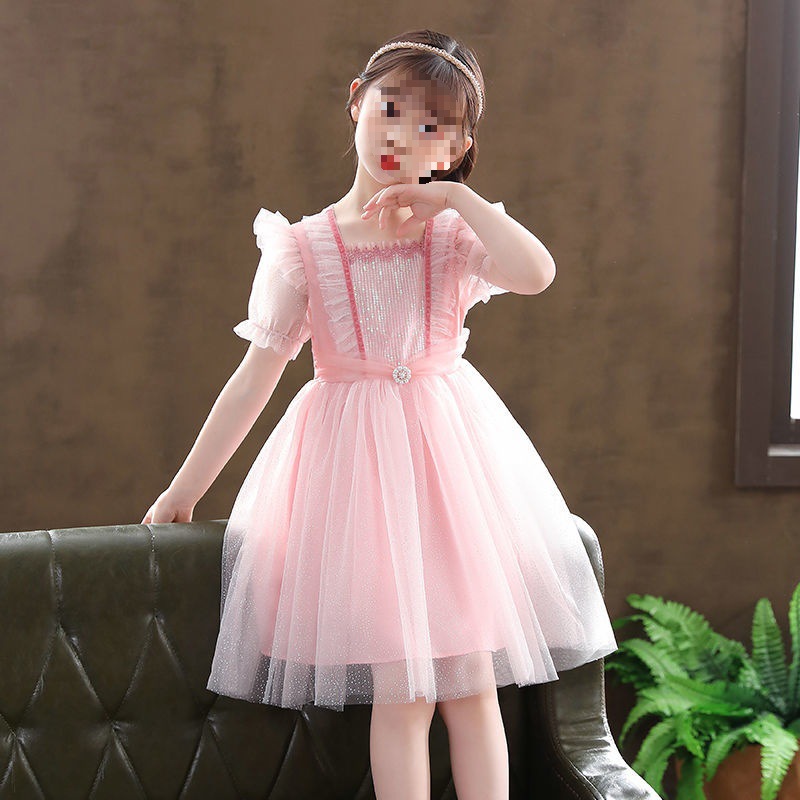 Girls Summer Elsa Skirt 2025 New Summer Children's Style Girls Dress Summer Princess Dress Elsa