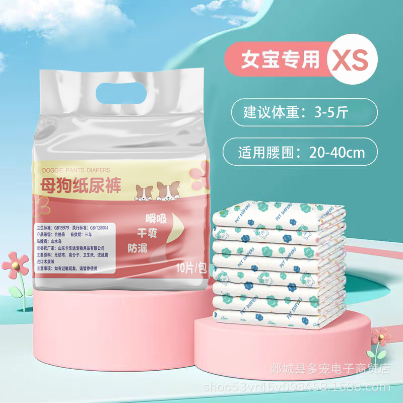 Pantalones fisicos para perros Pañales Bichon Pañales para cachorros Teddy Pantalones de seguridad de período menstrual para perros Pañales para perros