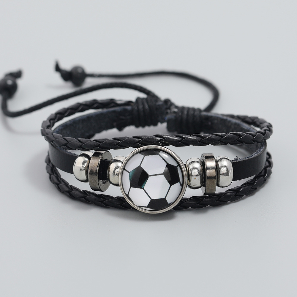 fashion jewelry personalized beaded football fans ommemorative gift sports bracelet