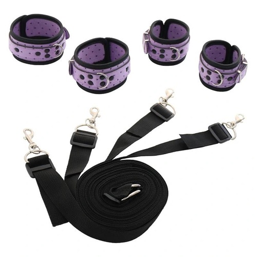 SM adult erotic products restraint set bed bondage straps bed bondage discipline handcuffs manufacturer direct sales