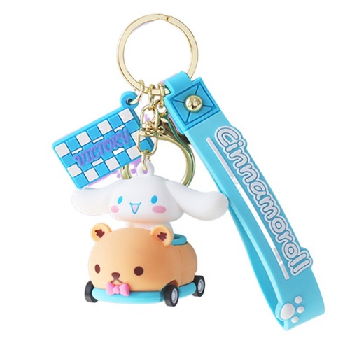 Genuine Sanrio car keychain for women, exquisite cartoon high-end car key pendant trinket