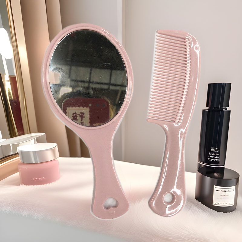 suit South Korea Handle Mirror Cosmetic Mirror Portable Hand-held Mirror