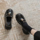 Patent Leather Shoes Women's British Style 2023 autumn and winter new small gold buckle thick bottom single-layer shoes casual college slip-on loafers