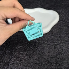 微缩小购物篮收纳娃娃屋道具手提篮过家家超市迷你菜篮子玩具diy