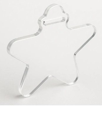 Colgante acrílico conjunto de medallas listado decoración acrílico colgante transparente plataforma transfronteriza 6.6 * 6CM Navidad