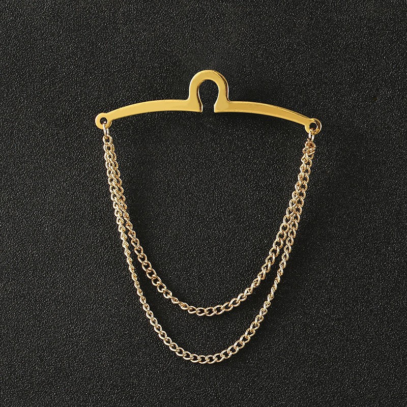 2023 accesorios de corbata de los hombres de moda cadena de metal cadena en forma de U Cadena de camisa formal joyería versátil moda creativa