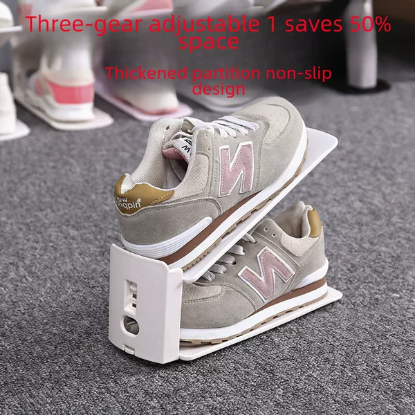 Factory Thickened Three-gear Adjustable Shoe Rack Home Dormitory Finishing Artifact Shoe Cabinet Storage Double-layer Shoe Bracket