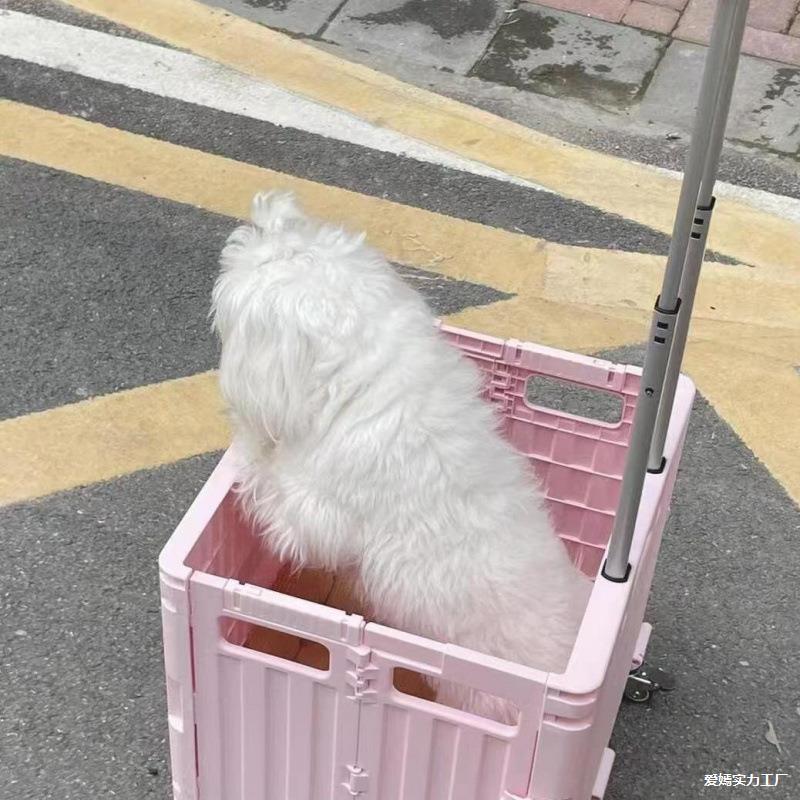 拉走买菜拿快递爬楼手拉小推车鸣玙轻便折叠超市购物小推车带盖|undefined