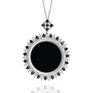 Natural Jadeite A goods nothing card pendant Ink ink S925 silver green jade Jade fashion simple Women's