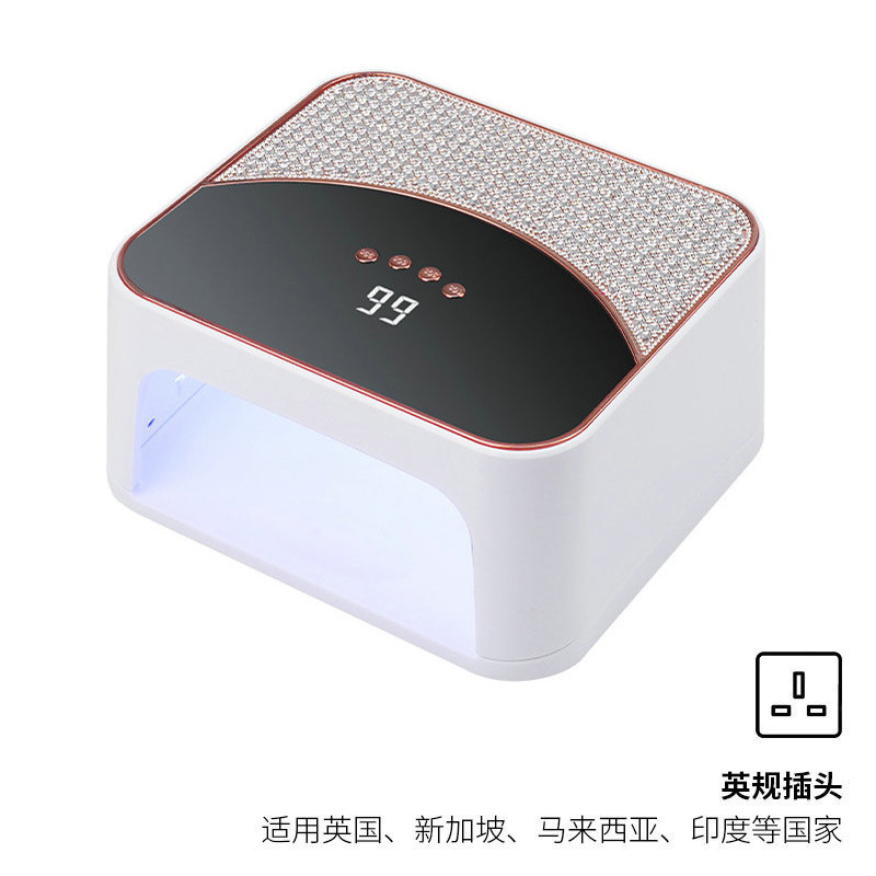 Lámpara de manicura transfronteriza, lámpara de fototerapia de manicura cuadrada de diamante, lámpara de parrilla de manicura de secado rápido, 268W para tienda de manicura de alta potencia