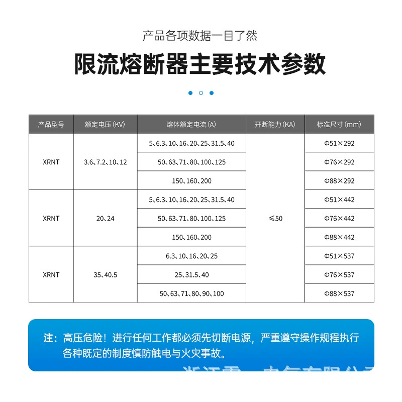 Зhejiang Leiyi высокотемповый предел мощности предохранитель XRNT1-12/25A защита трансформатора высоковольтный предохранитель