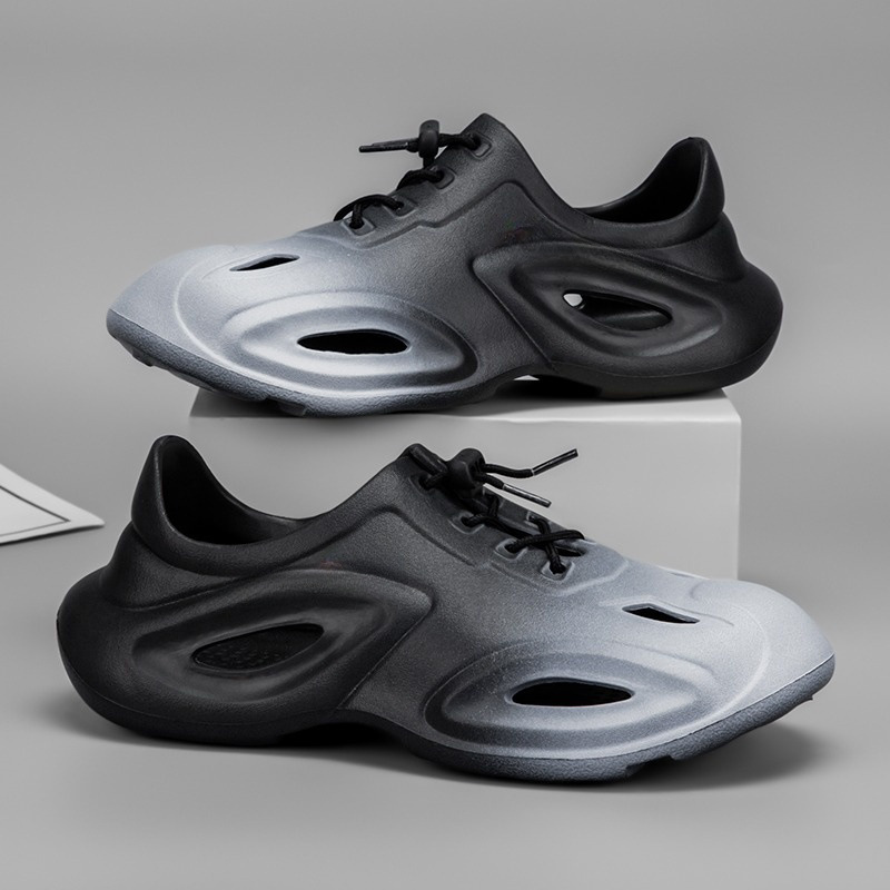 Zapatos con agujeros Sandalias antideslizantes de puntera de suela gruesa de verano de playa para hombre EVA Sensación de mierda Sandalias y zapatillas de conducción transfronteriza