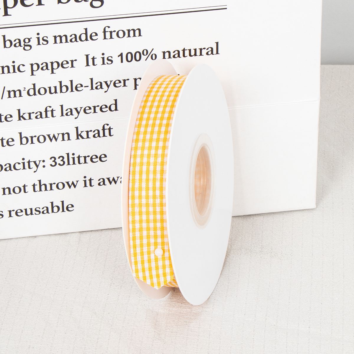 Doble cara cuadrícula cinta horneado embalaje cinta DIY adornos de cabello hechos a mano flores correa ramo correa material de decoración