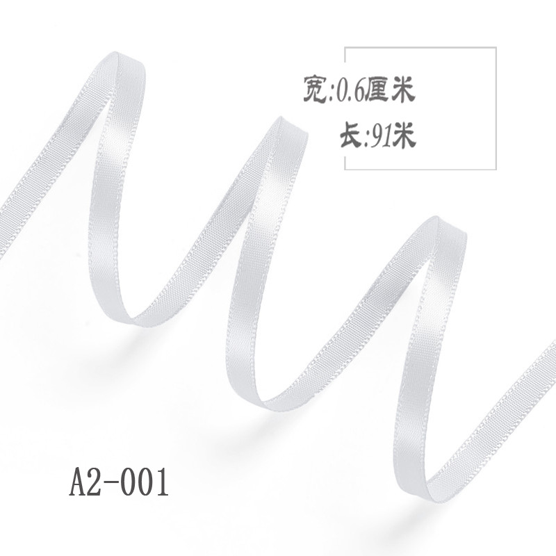 6mm poliéster con arco DIY cinta boda etiqueta marcador ropa cuerda de satén caja de regalo embalaje cinta delgada