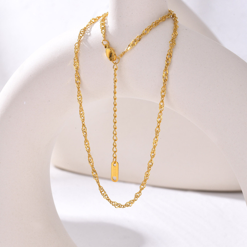 Stainless steel water ripple bracelet gold women's water ripple anklet fashion personalized accessories European and American BR-1315 Stainless steel water ripple bracelet gold women's water ripple anklet fashion personalized accessories European and American BR-1315