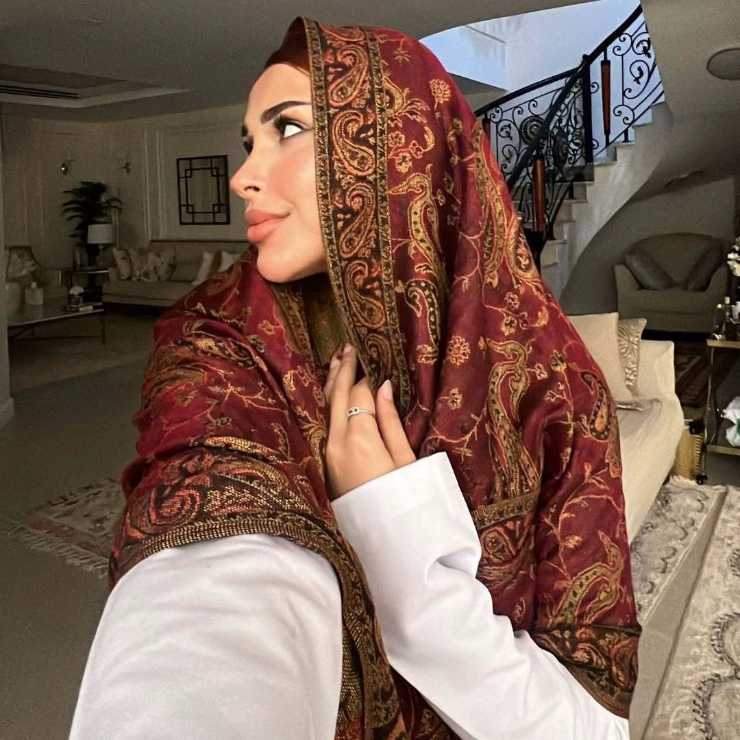 Трансграничный новый шарф Jacquard Scarf Wrap платок высокого уровня двойного назначения Жаккардовый платок