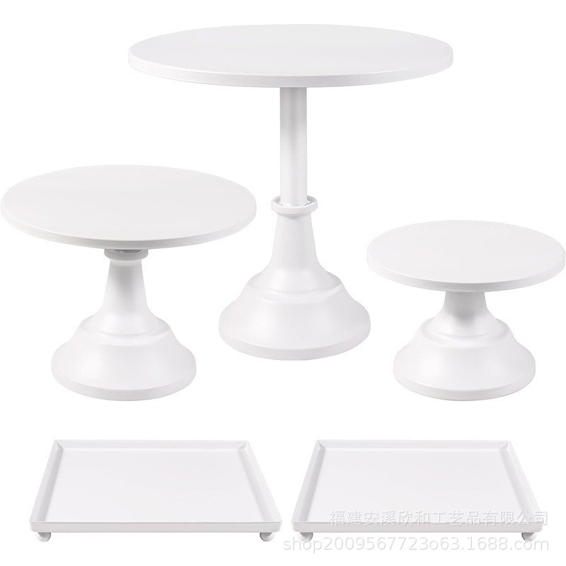 Estandante de pastel de oro, estante de visualización de pastel de metal de 5 piezas de fiesta, conjunto de exhibición de mesa de postre para bodas