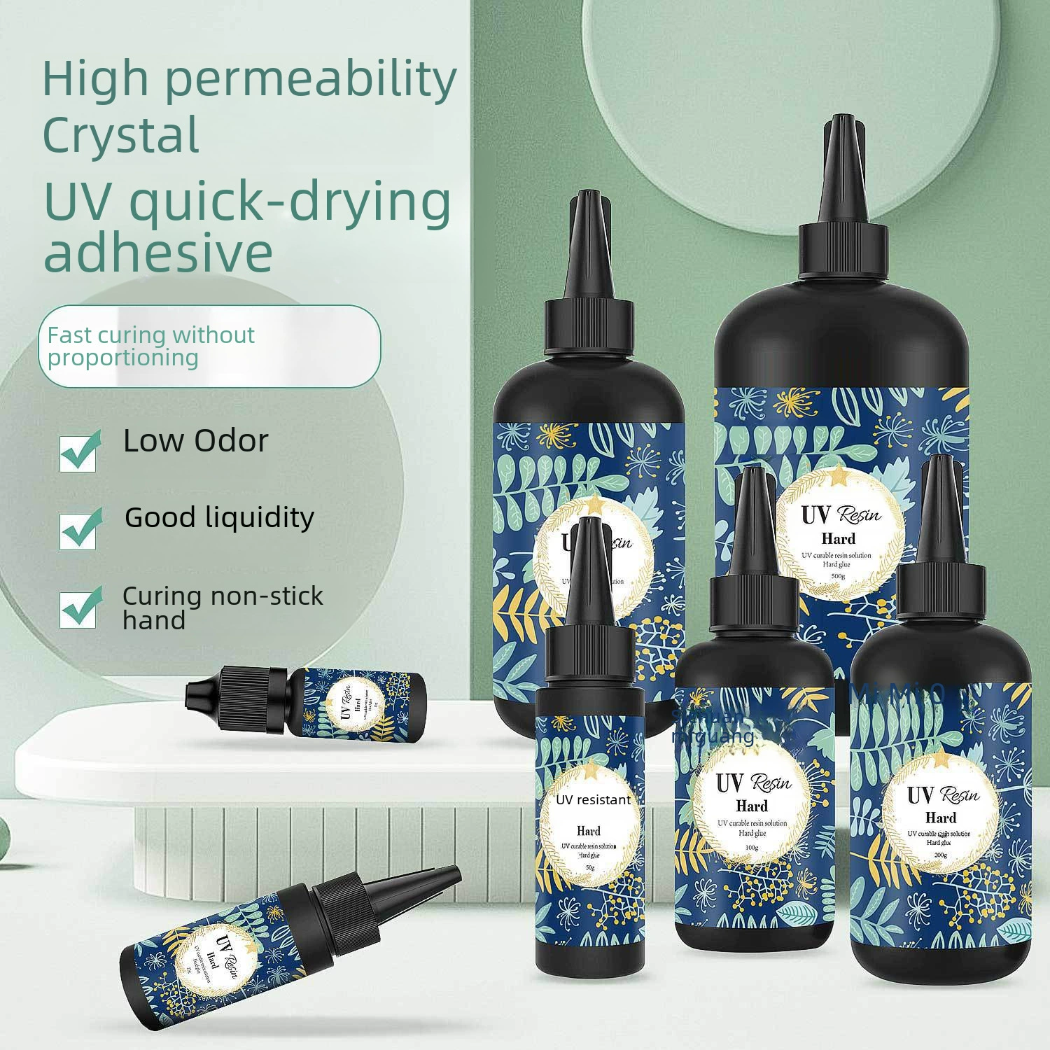 Довольный DIY маникюр UV клей UV смола бесцветный клей без тени высокая прозрачность желтое старение устойчивость UV форма капли ручная работа