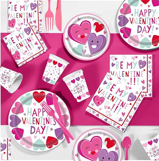 Valentine's Day Sweet Pastoral Heart Shape Paper Family Gathering Party Festival Tableware display picture 3