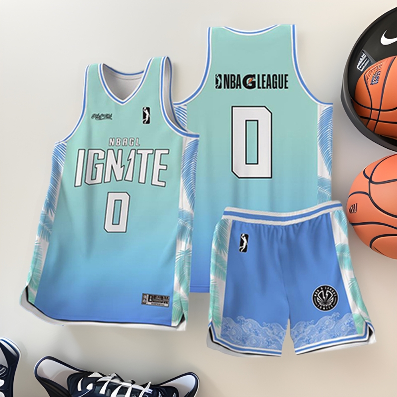 Full-Body Digital Printing Team Uniforms, Basketball Uniforms for Men and Women, Competition Training Jerseys, Breathable Quick-Drying Short-Sleeved Shirts