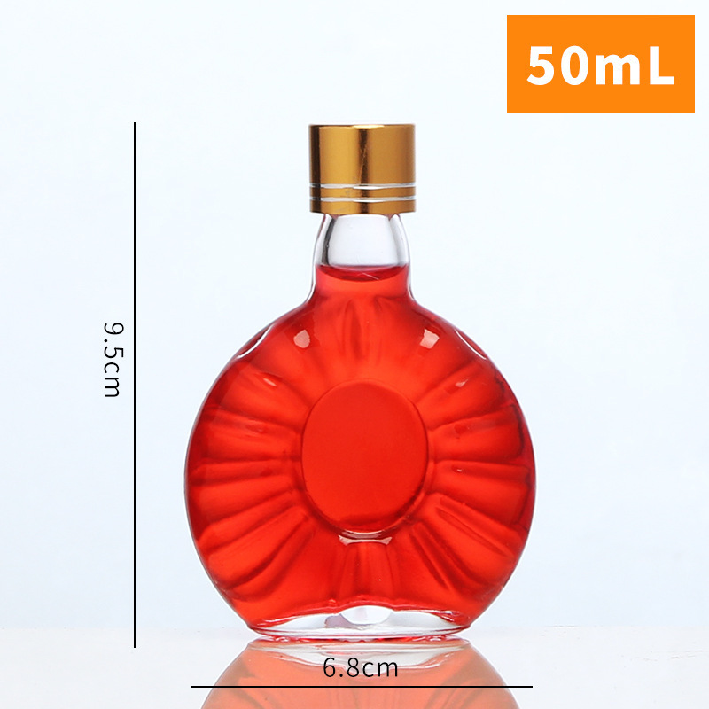 卸売ガラス小ボトル 30 ミリリットル 50 ミリリットル 100 ミリリットル透明ガラステイスティングボトル酒ボトル密封された空のボトル|undefined